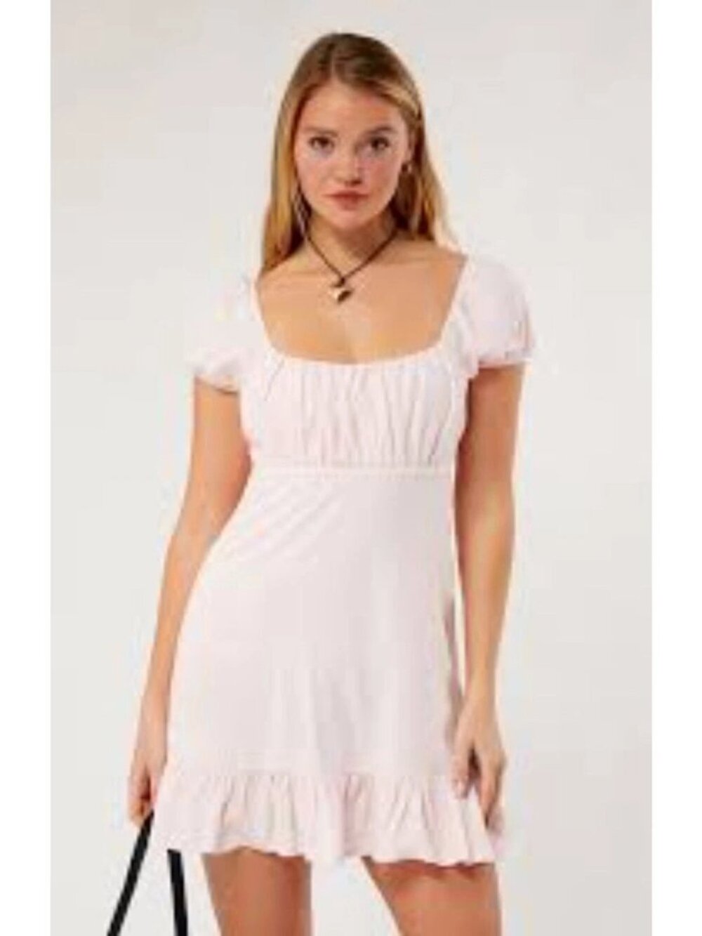 Beverly and Beck Camille Bow Tie Back Mini Dress Ruffle Size Small Pink PacSun